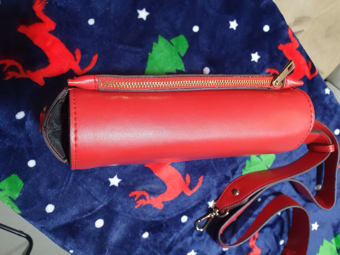 레드 반달 크로스백 가방 숄더 스트랩 포함 상품이미지3