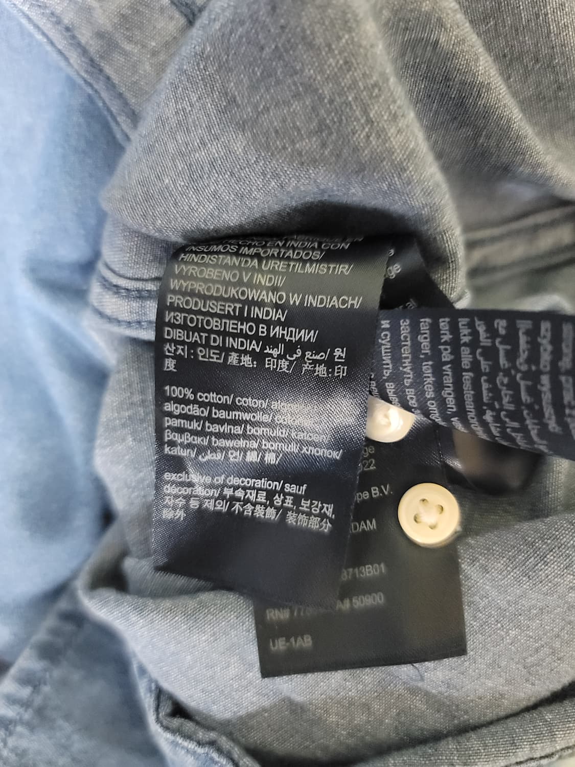 한섬 타미힐피거 리얼인디고 데님셔츠 상품이미지8