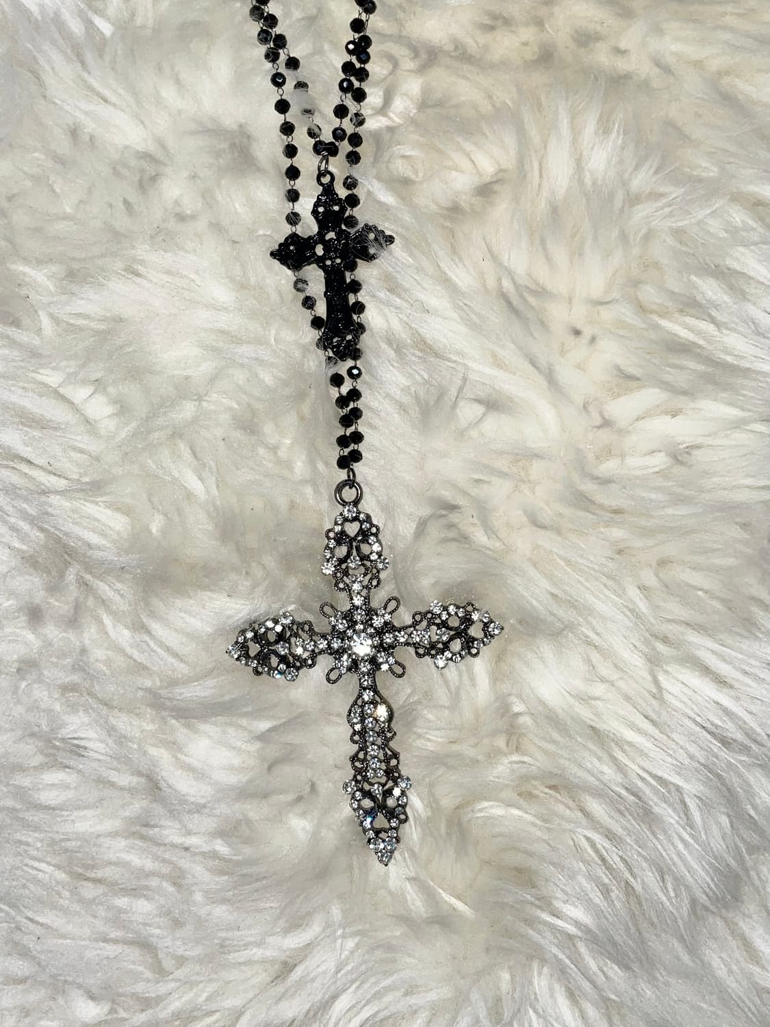 펑크 고딕 십자가 레이어드 네크리스 상품이미지4