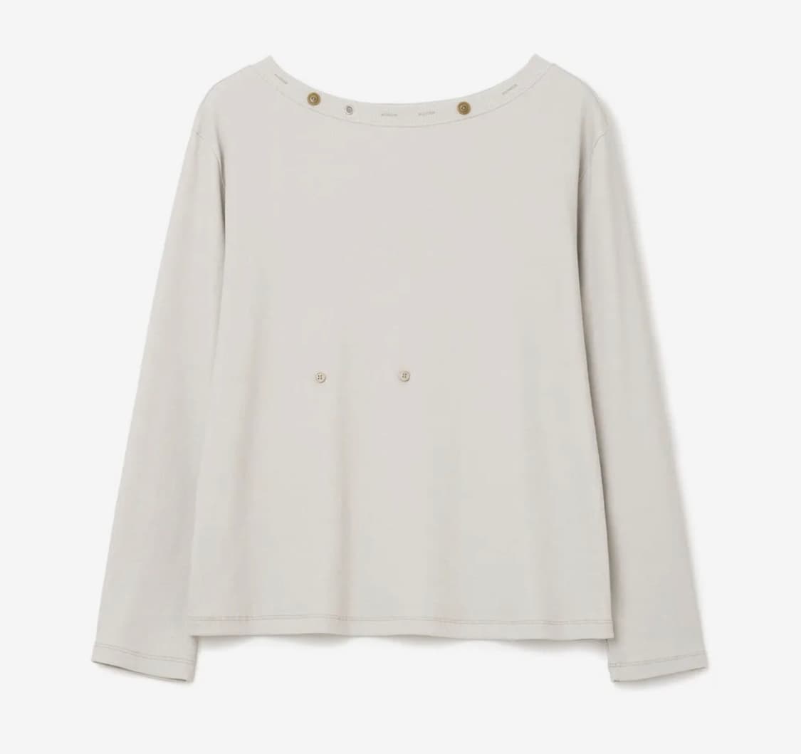 밀로우먼 버튼믹스티셔츠 베이지 상품이미지2