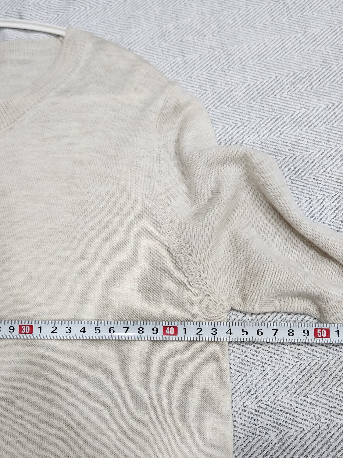 [S] ZARA 자라 레이어드 슬릿 롱 니트원피스 S 오트밀 상품이미지7