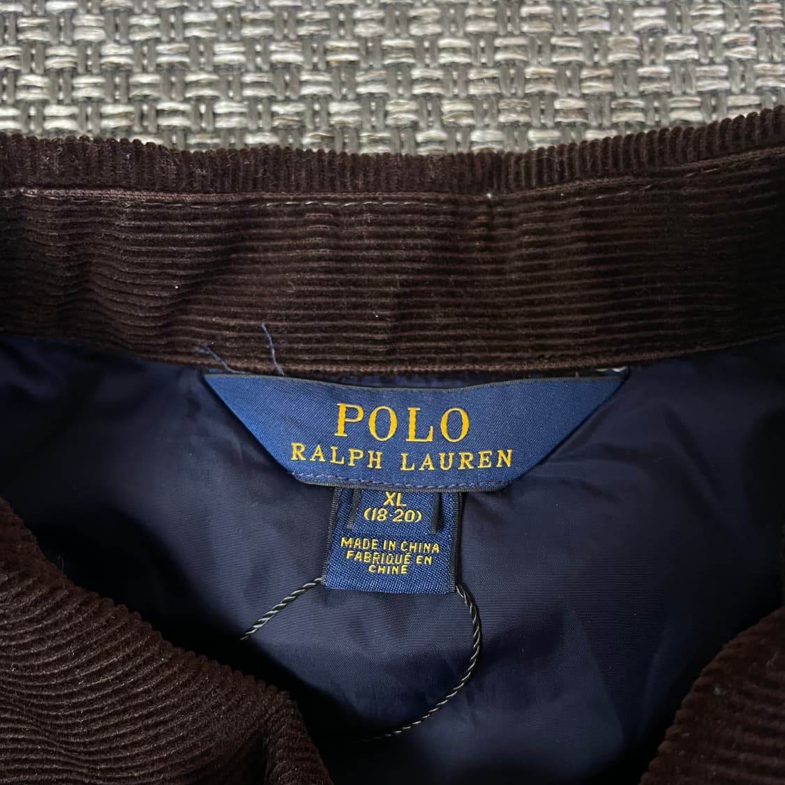 폴로 랄프로렌 네이비 카라 퀄팅 자켓 XL 상품이미지4