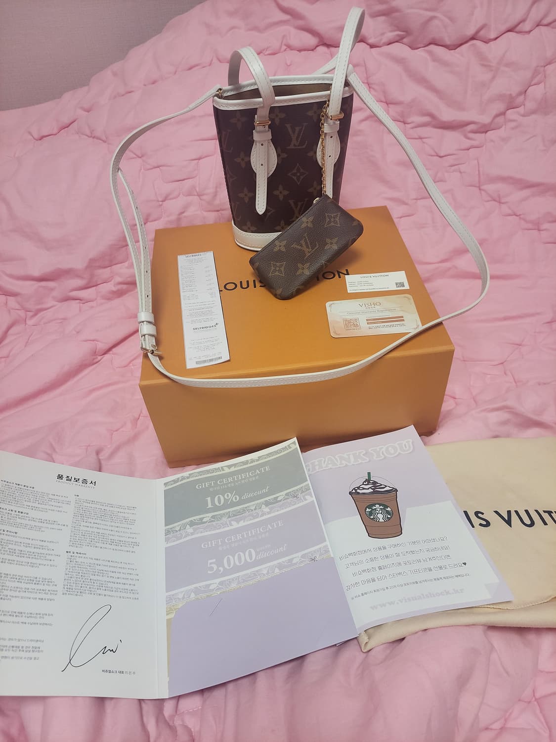 정품)급처상태좋음!루이비통 나노 버킷백 모노그램 토트백 가방 크로스숄더백 상품이미지1