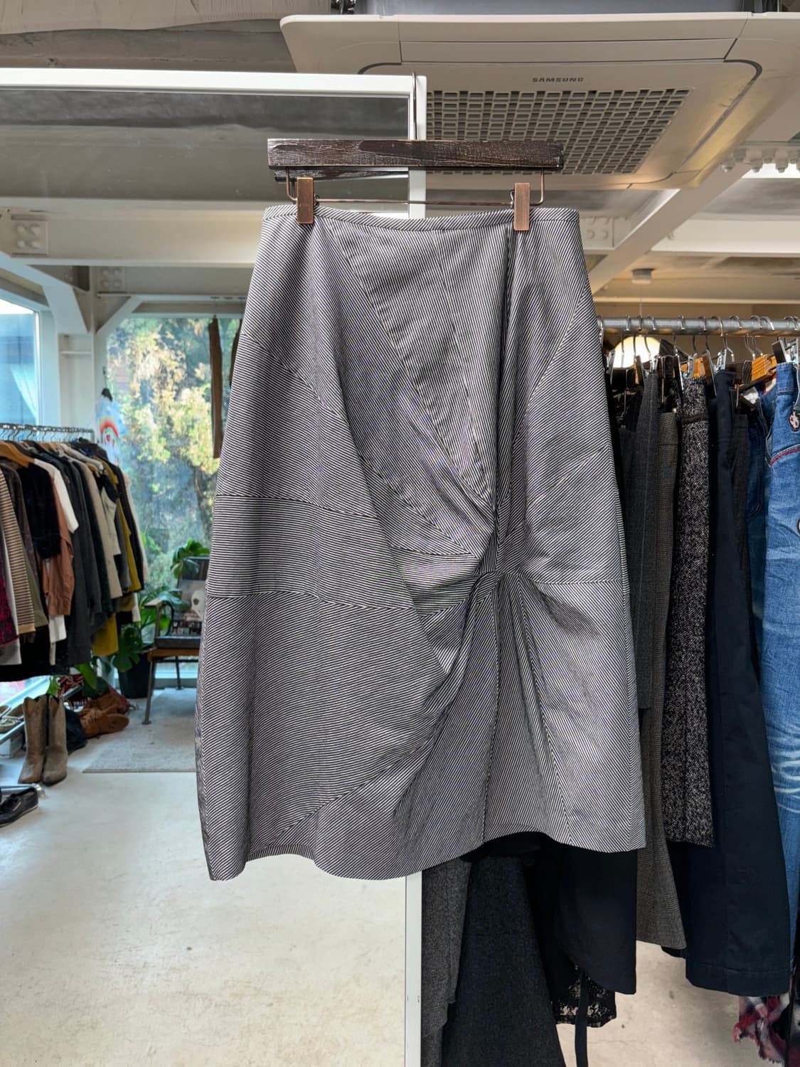 Grand succes 스트라이프 변형 스커트 상품이미지2