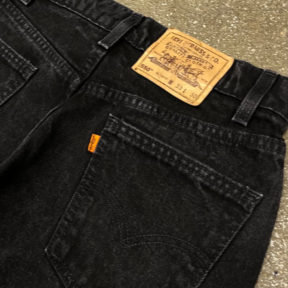 90s USA Levis550 오렌지탭 블랙진 (31“) 상품이미지2