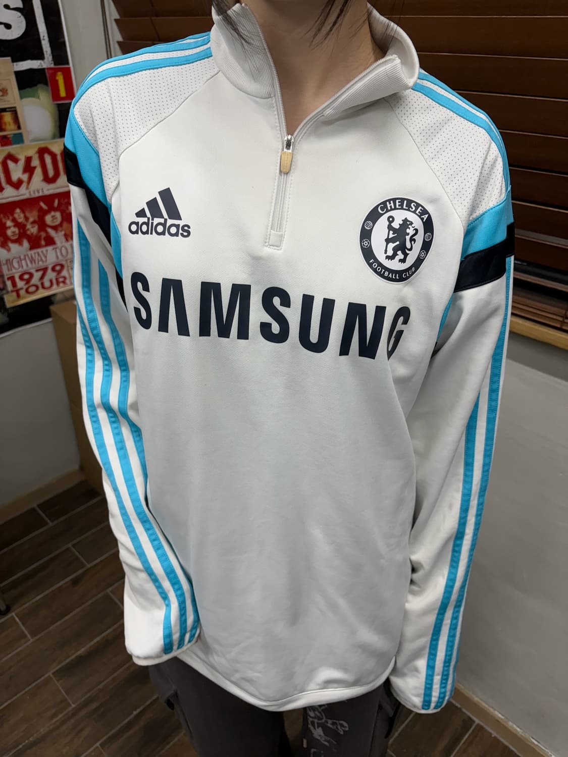 아디다스 14 15 첼시 반집업 트레이닝탑 유니폼 져지 상품이미지1