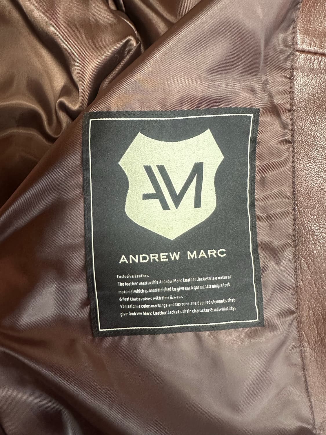 Andrew Marc 레더 자켓 브릭색 상품이미지5