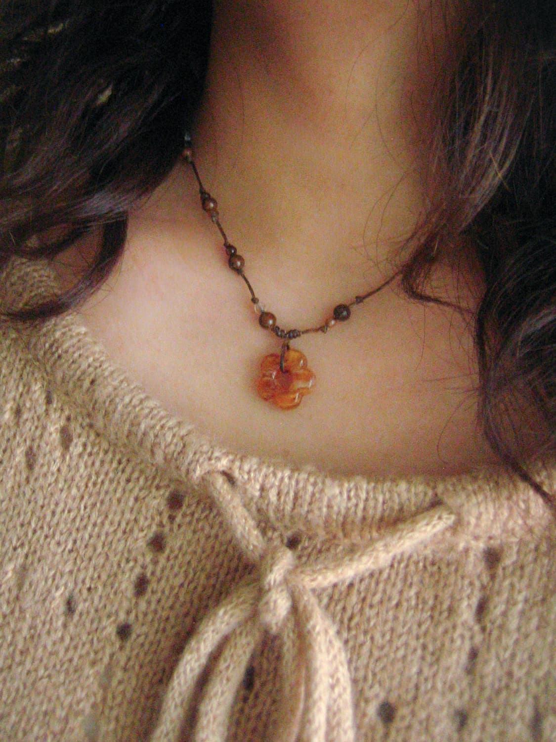 pumkin san-flower necklace 펌킨 산플라워 목걸이 상품이미지7