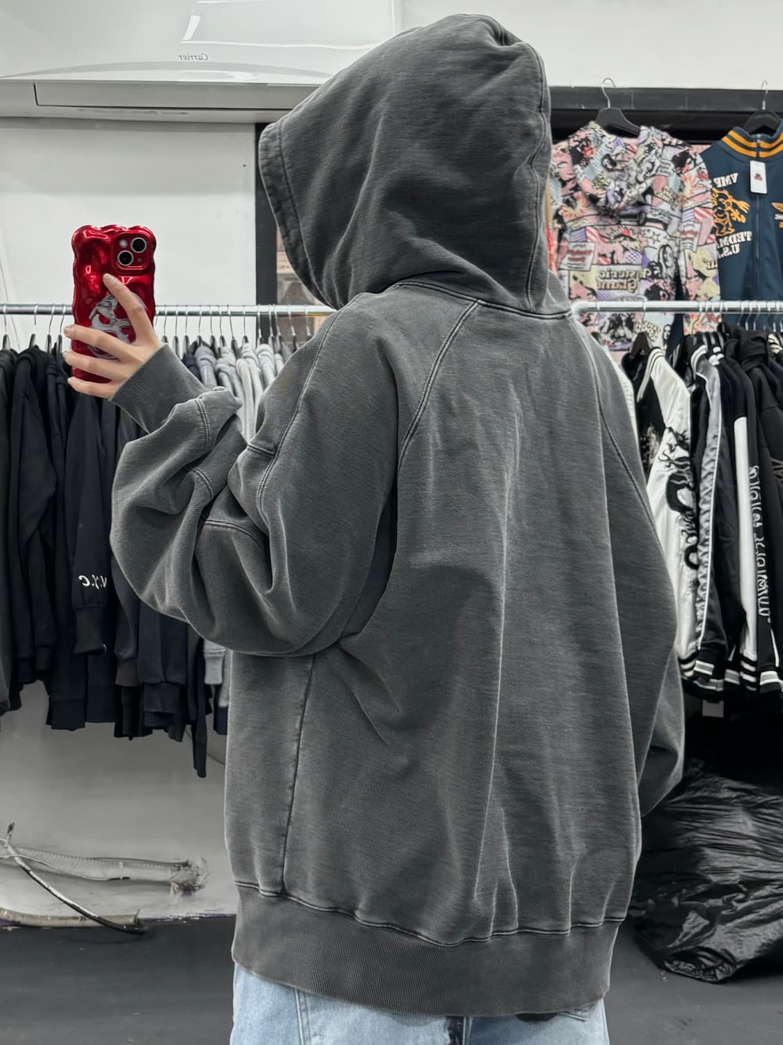 피그먼트 빅후디 후드티 상품이미지5