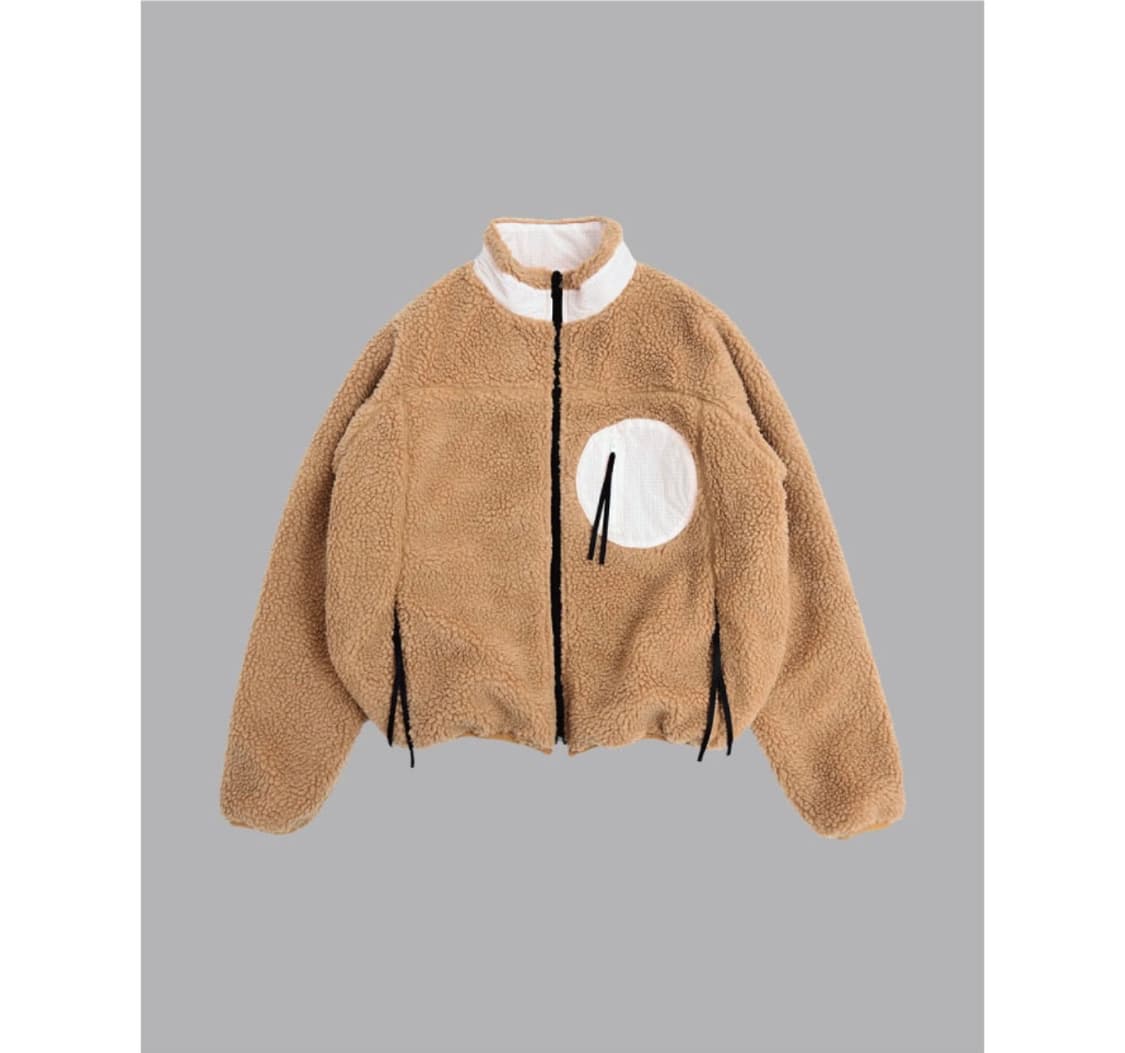 더뮤지엄비지터 리버서블 플리스 브라운 s 상품이미지1