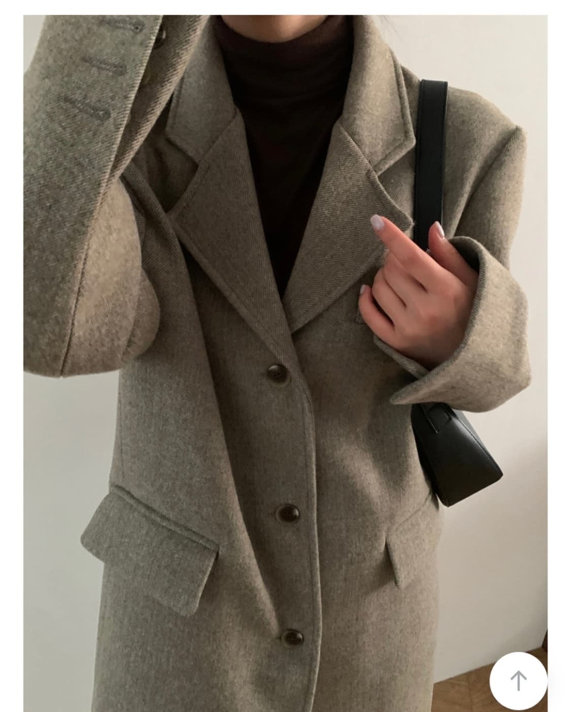 셀렉트한 센트럴 싱글 울코트 베이지색상 상품이미지2