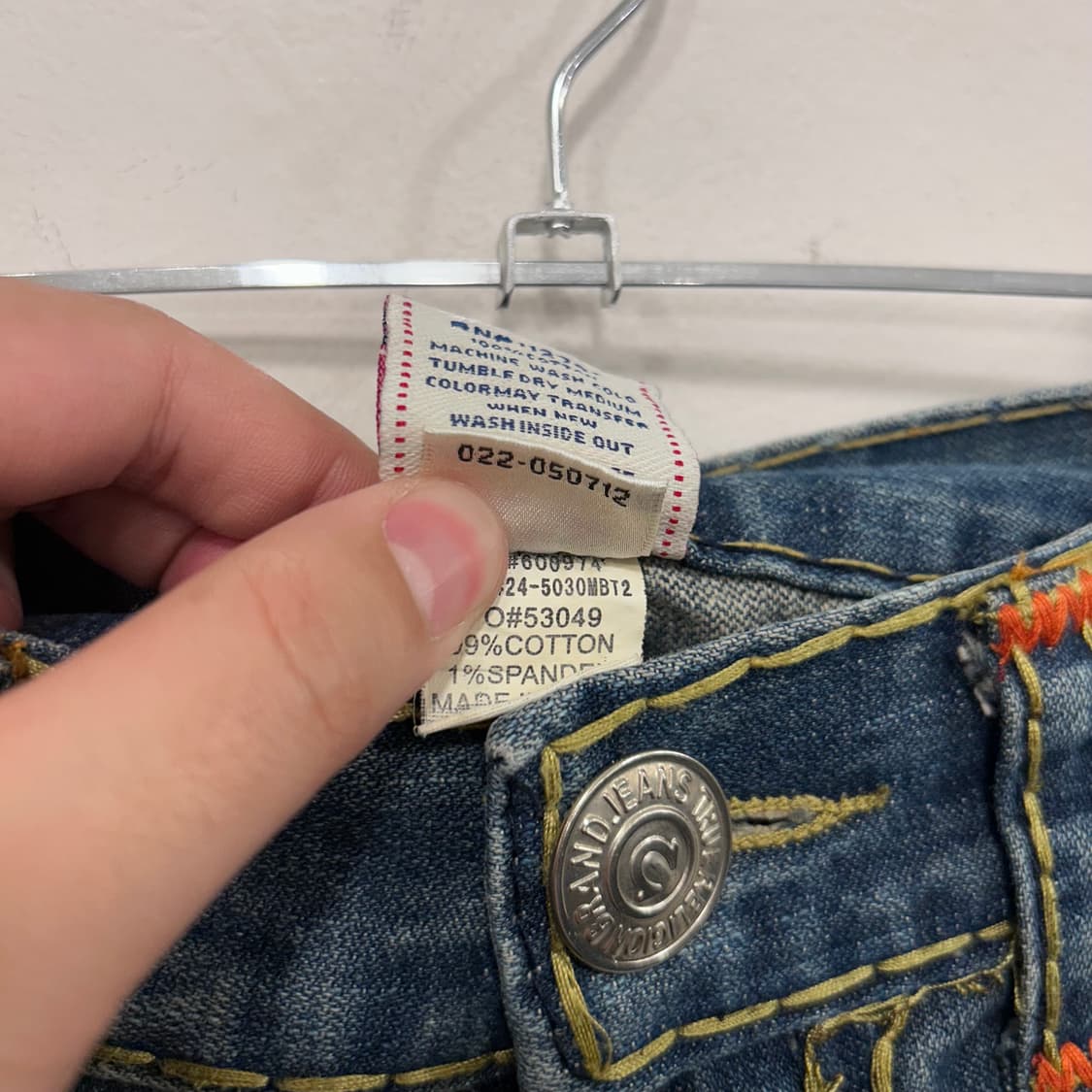 트루릴리전 MVP 컬러 스티치 데님팬츠 상품이미지5