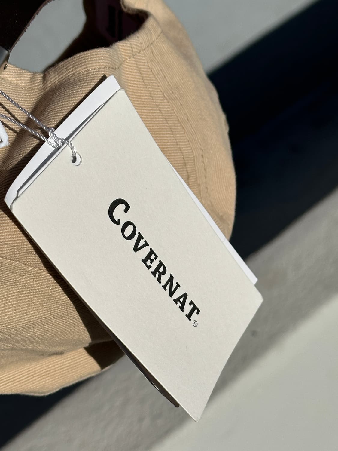 (새상품) [F] 커버낫 로고 베이지 볼캡 모자 상품이미지7