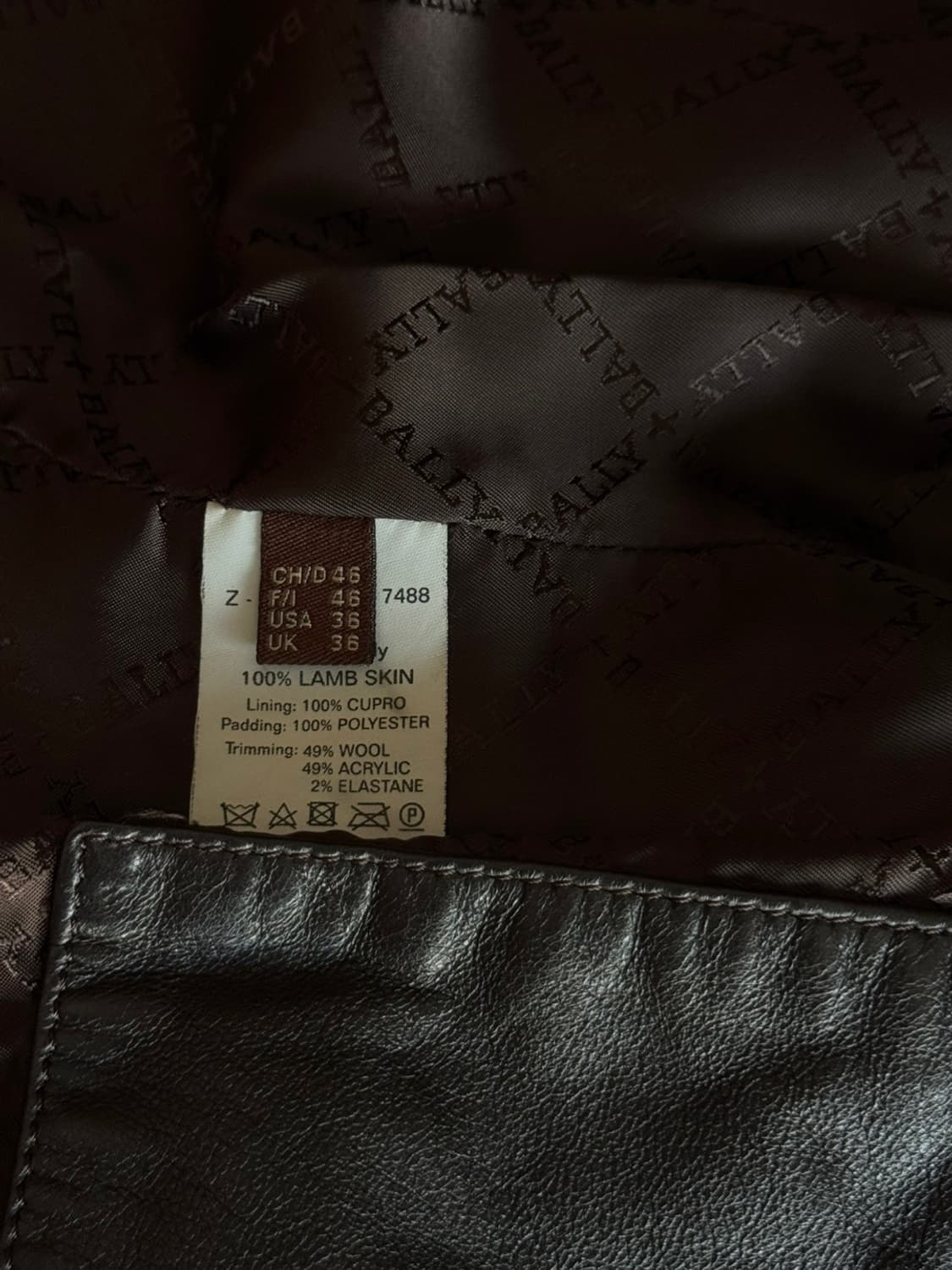 BALLY 발리 램스킨 레더 필드 자켓 100 상품이미지6