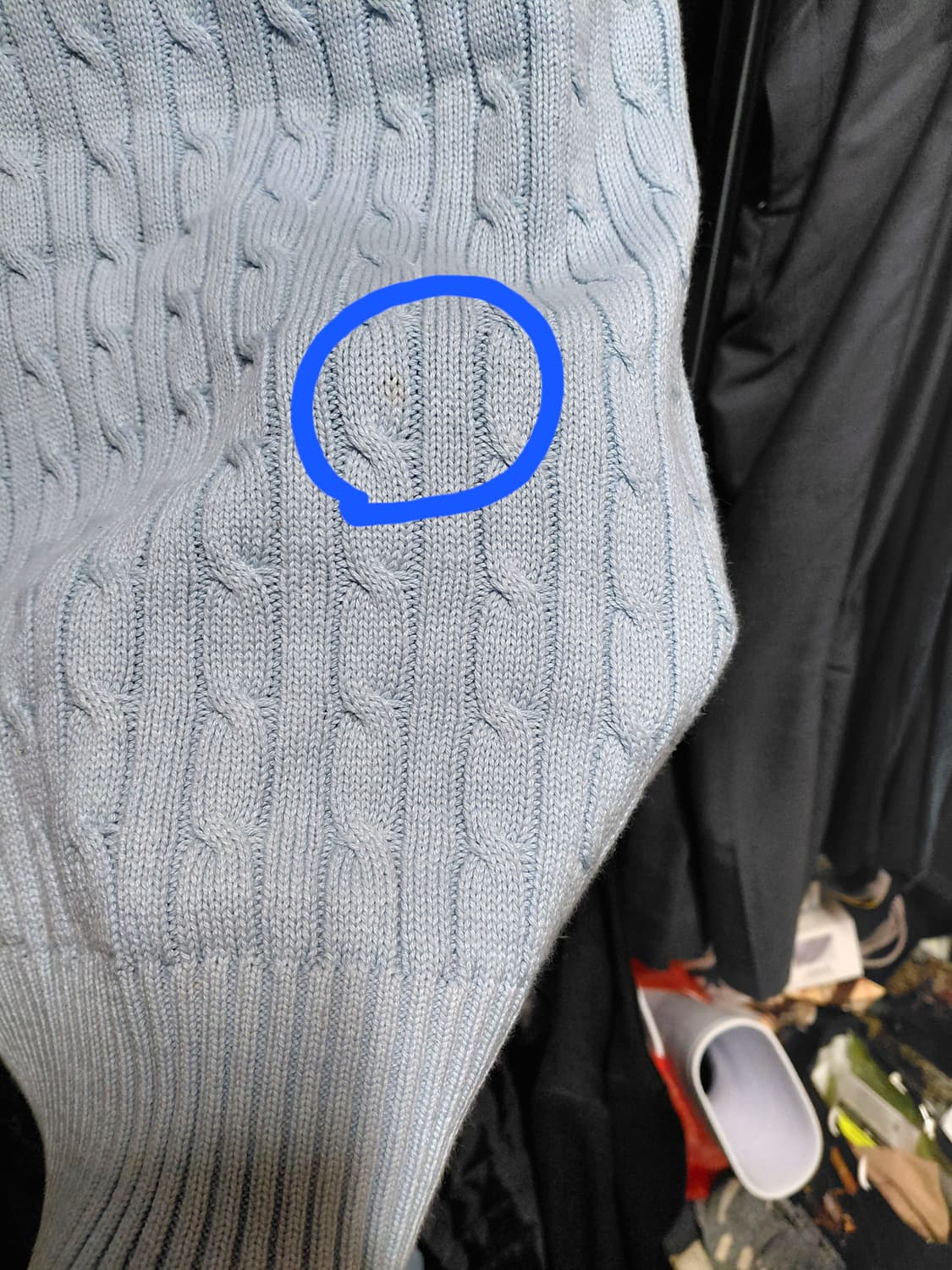 [폴로 랄프로렌]면 케이블 브이넥 니트 베스트(조끼)100사이즈 상품이미지10