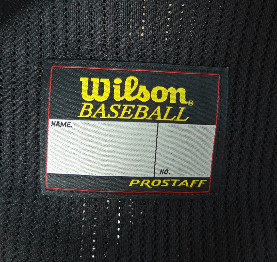 (착샷) 윌슨 wilson 베이스볼 져지 야구 유니폼 블랙  상품이미지4
