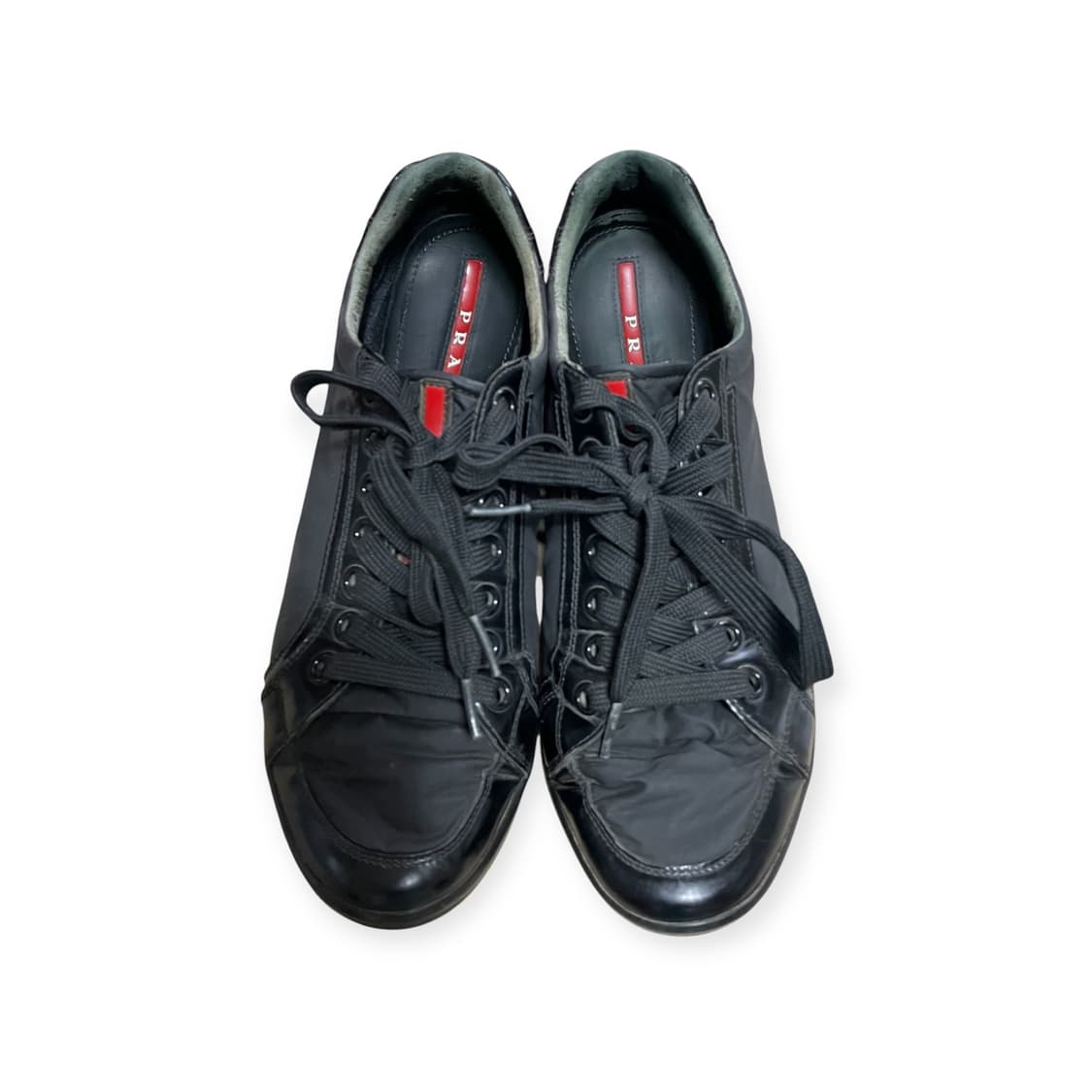 275~280) 프라다 스포츠 레더 나일론 스니커즈 블랙 상품이미지6