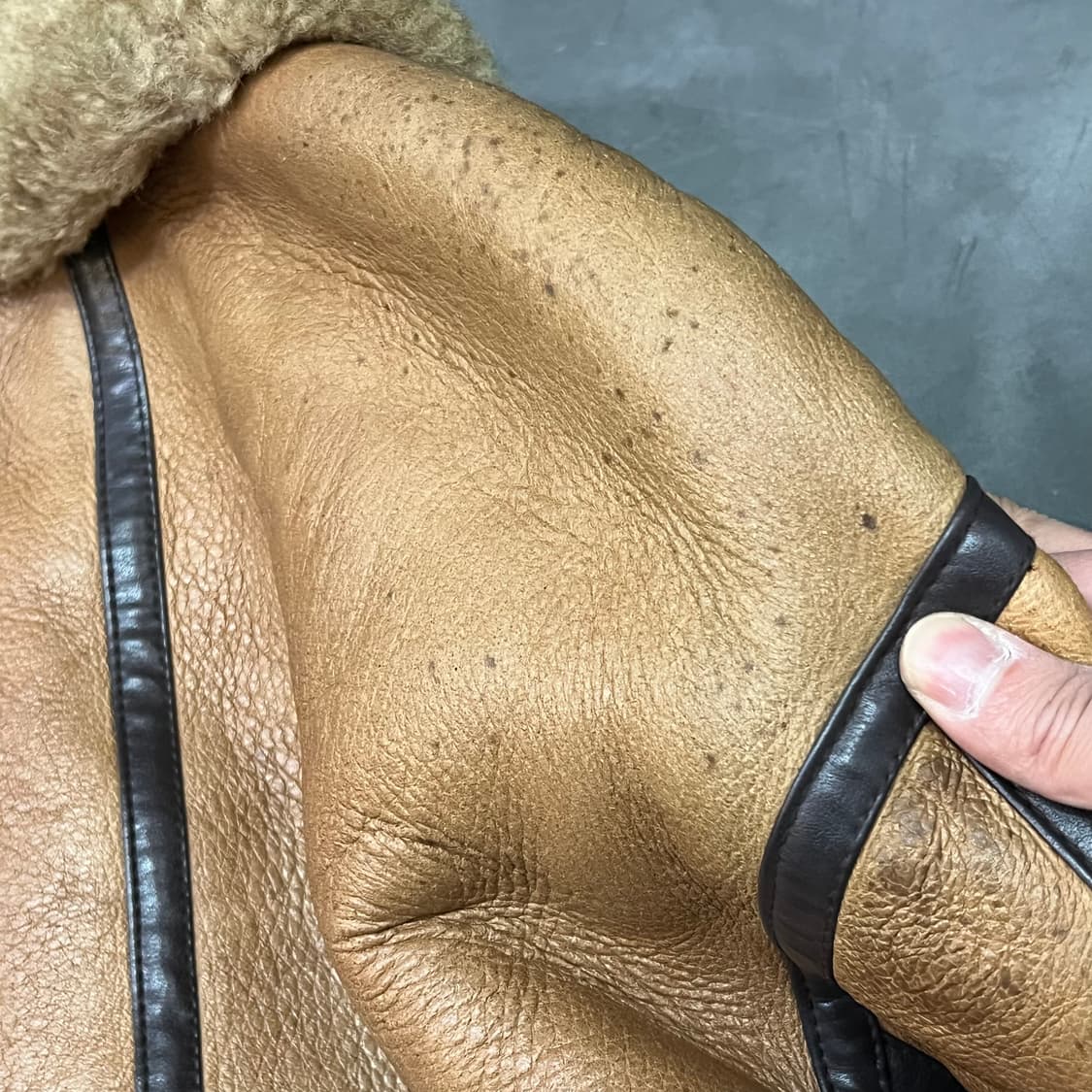  B3 리얼레더 무스탕 자켓 y14446 상품이미지5