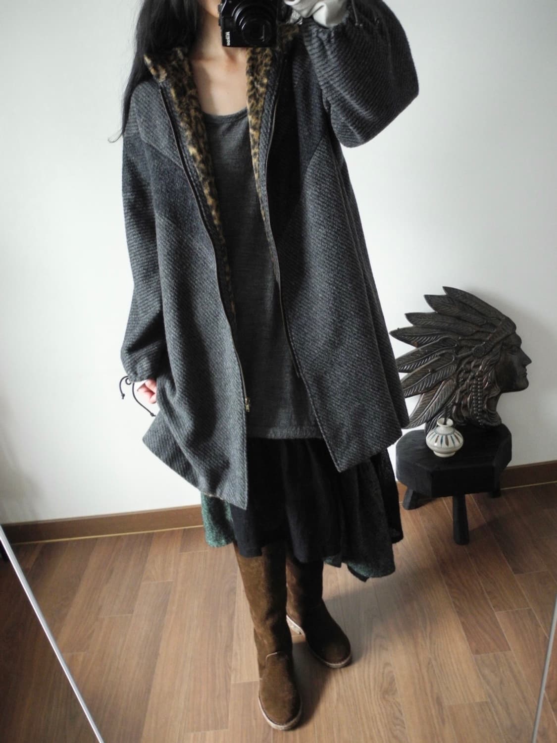 wool zip-up coat 상품이미지6