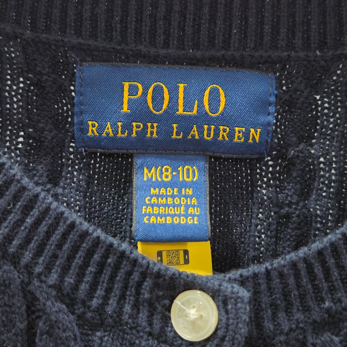 폴로랄프로렌 여아 케이블 니트 가디건 네이비 M/8/10  상품이미지3