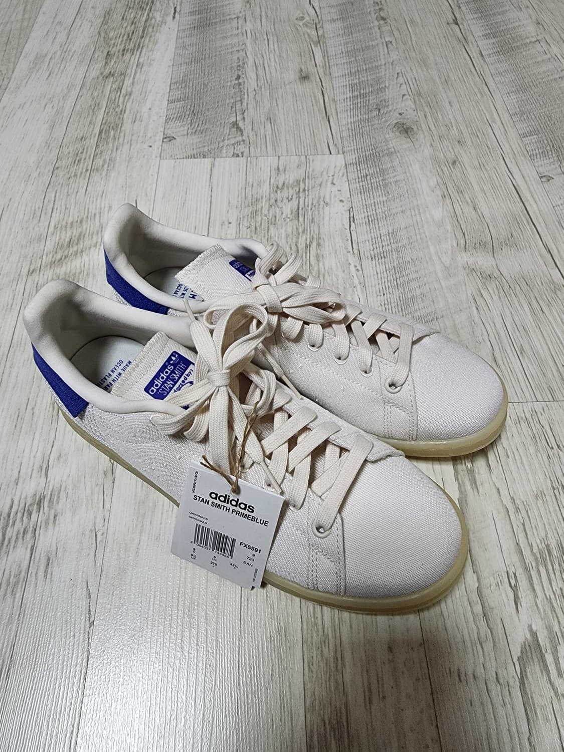 (새상품) 아디다스 스탠스미스 프라임블루 FX5591 팜. 275사이즈 상품이미지4