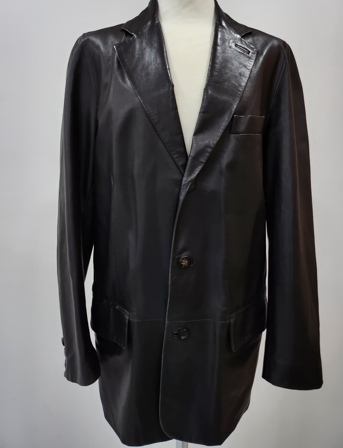 살바토레 페레가모 램스킨 블랙 가죽자켓 46 상품이미지2