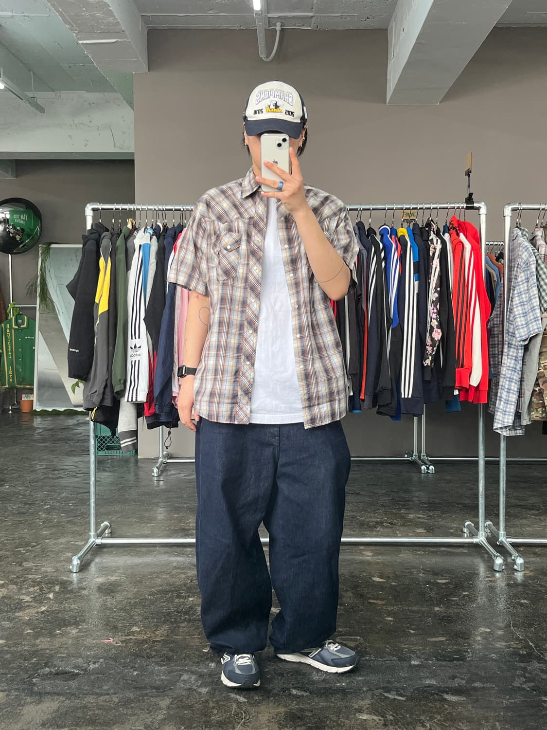 랭글러 웨스턴 체크 반팔 셔츠 상품이미지3