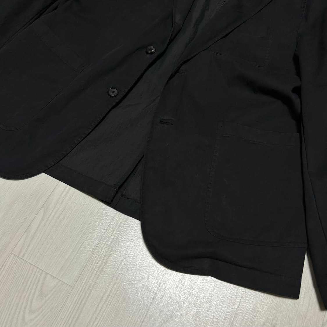 [XL] 무신사스탠다드 워시드 스포츠자켓 블랙 상품이미지3