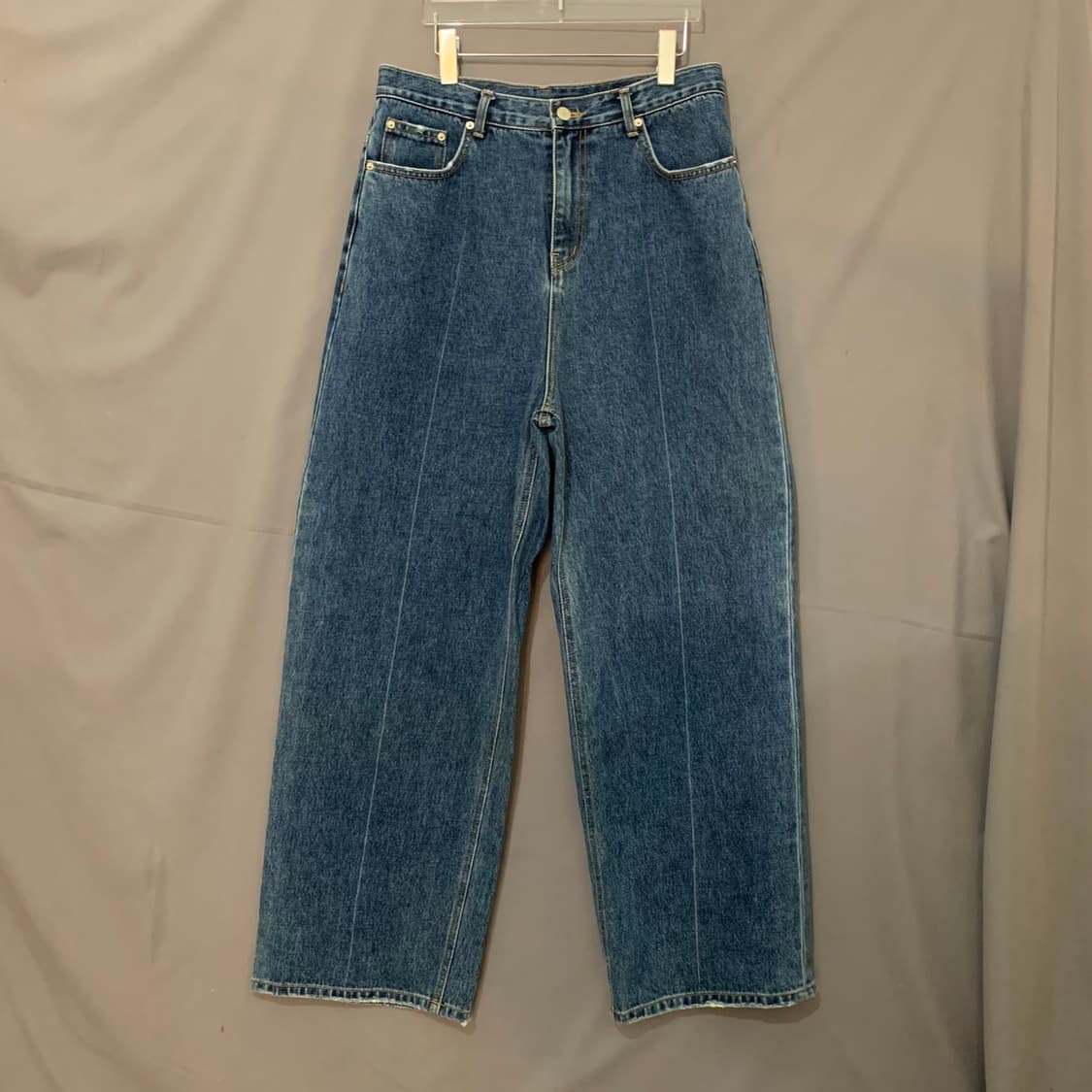 L 더 아이덴티티 프로젝트 플리츠 워싱 와이드 데님팬츠 청바지 상품이미지2