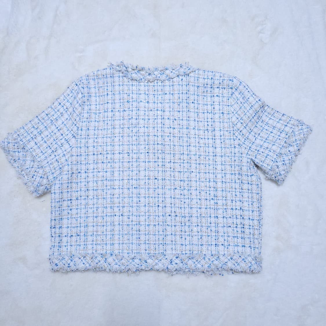 포커스 여성 트위드반팔자켓 F 0224 상품이미지2