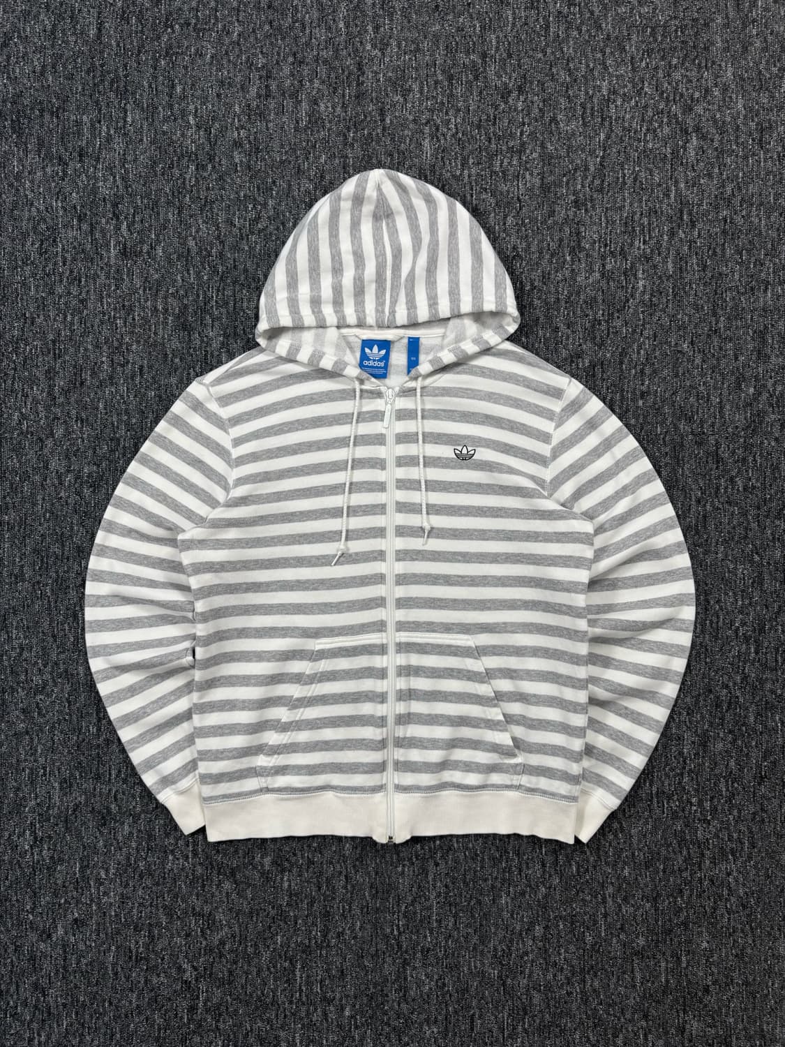 아디다스 그레이 스트라이프 후드집업 상품이미지3
