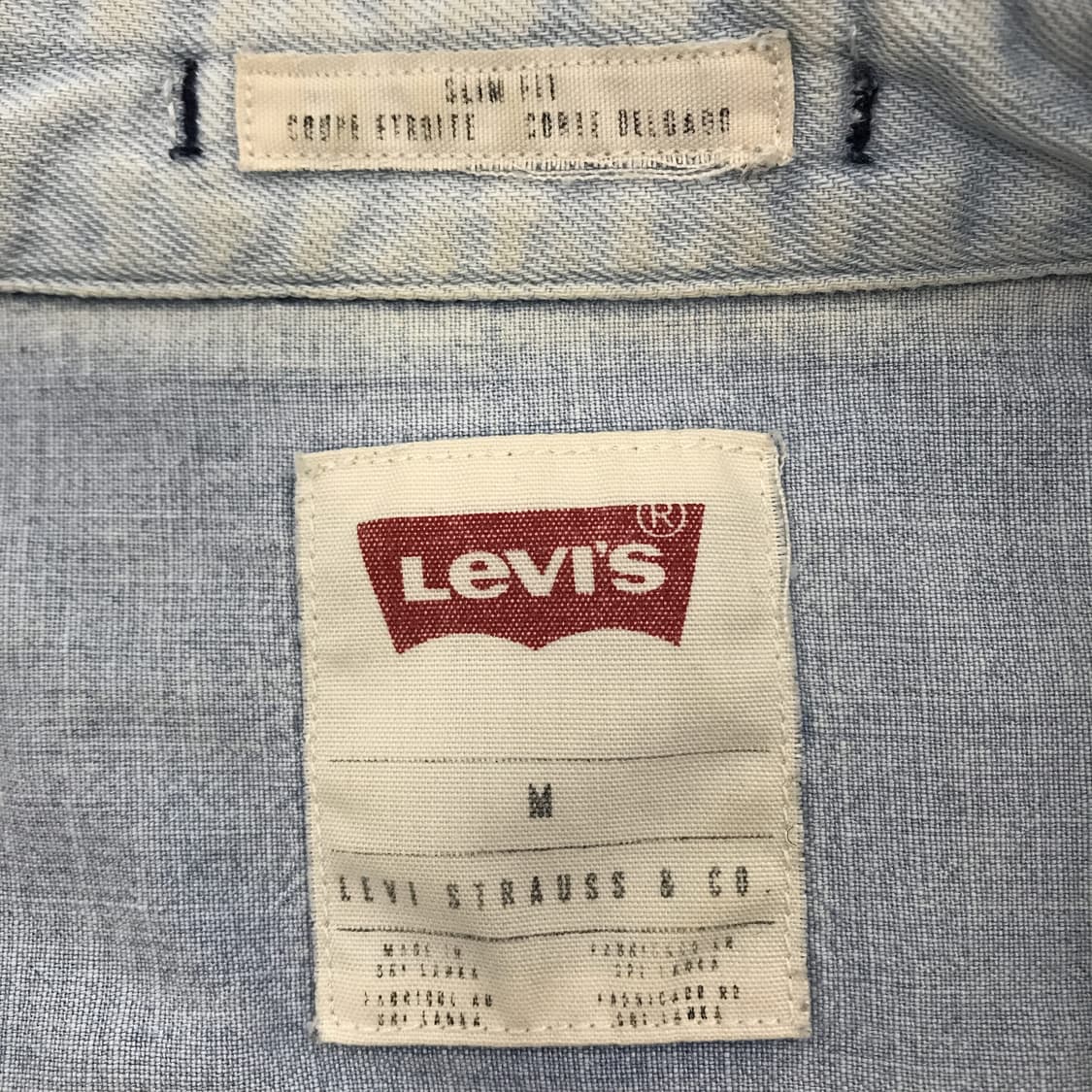 리바이스 웨스턴 데님셔츠 연청 [M] 상품이미지5