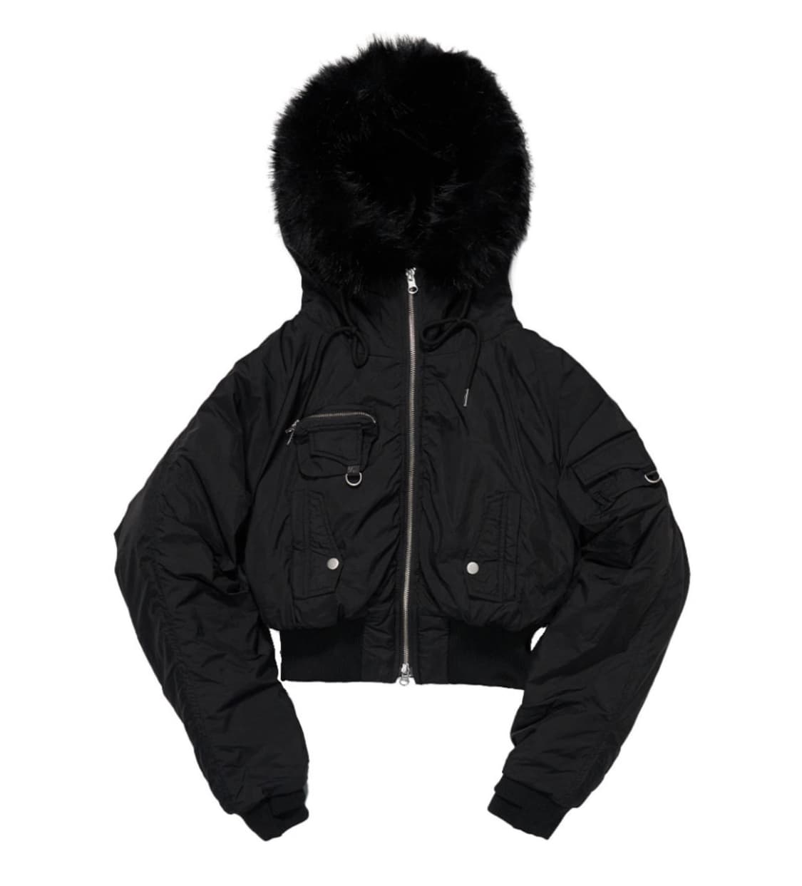 스키즘인듀싱 HOODED PUFFER JACKET BLACK 상품이미지2