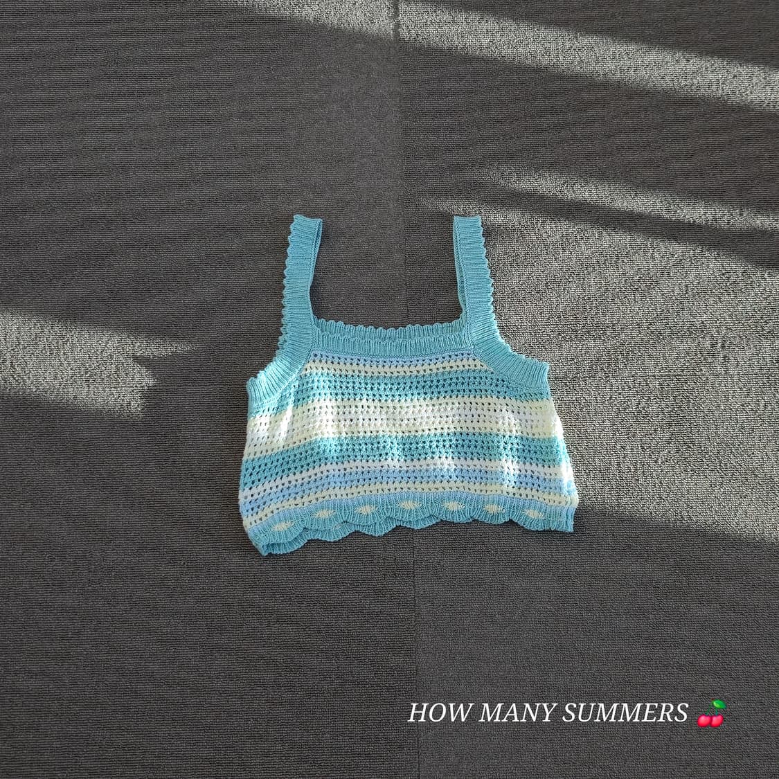 GU 블루&아이보리 여름 니트  상품이미지6