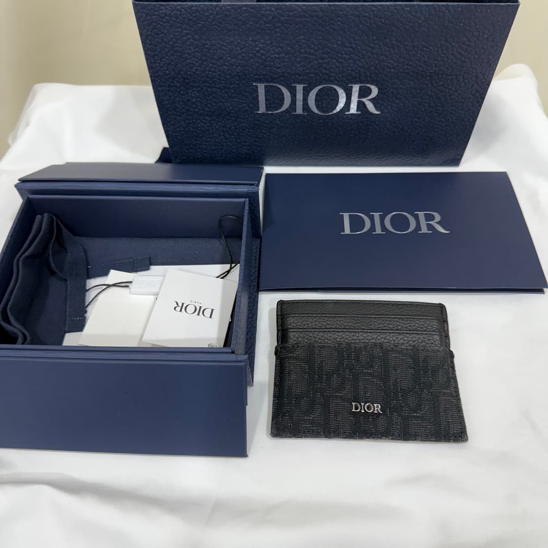 디올 오블리크 카드지갑 블랙 풀박스 상품이미지1
