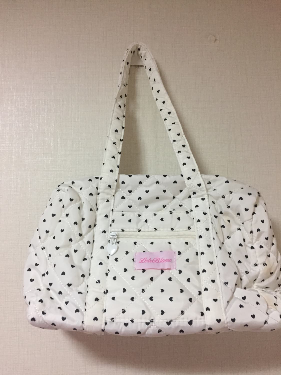 화이트 도트 숄더백 상품이미지2