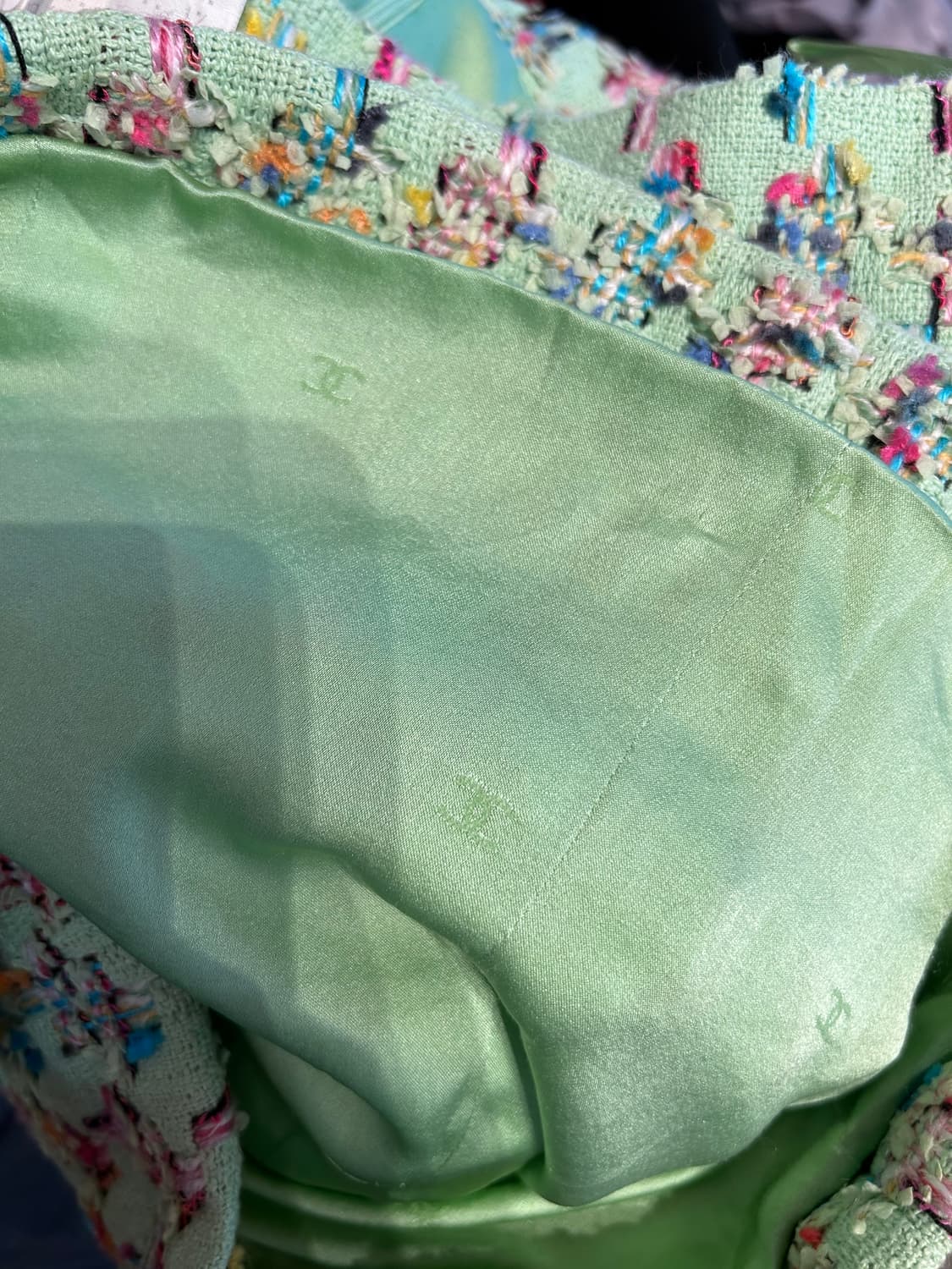 샤넬 1995 S/S collection 민트그린 트위드팬츠 상품이미지6