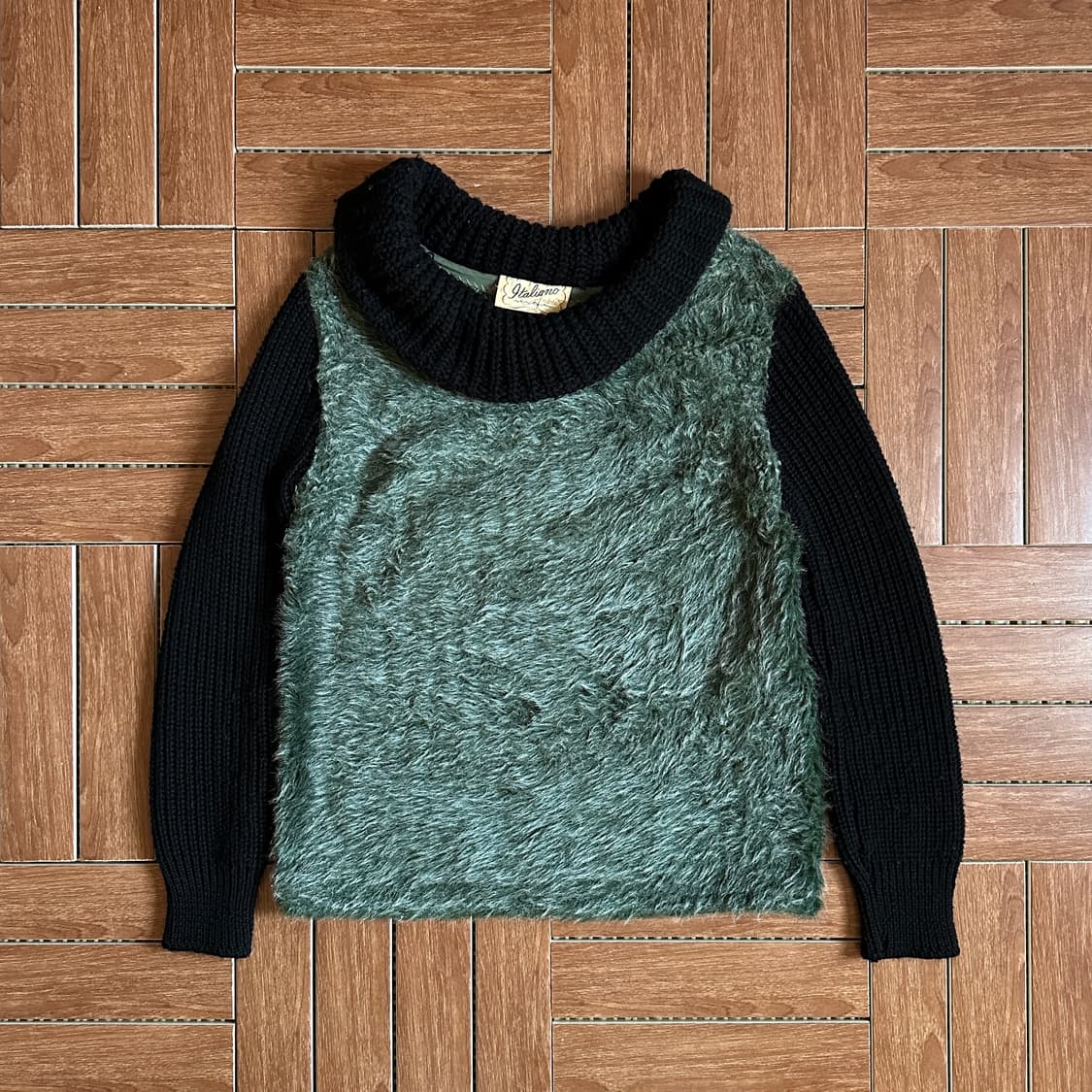 50‘s Italiana fake fur switching knit 상품이미지2