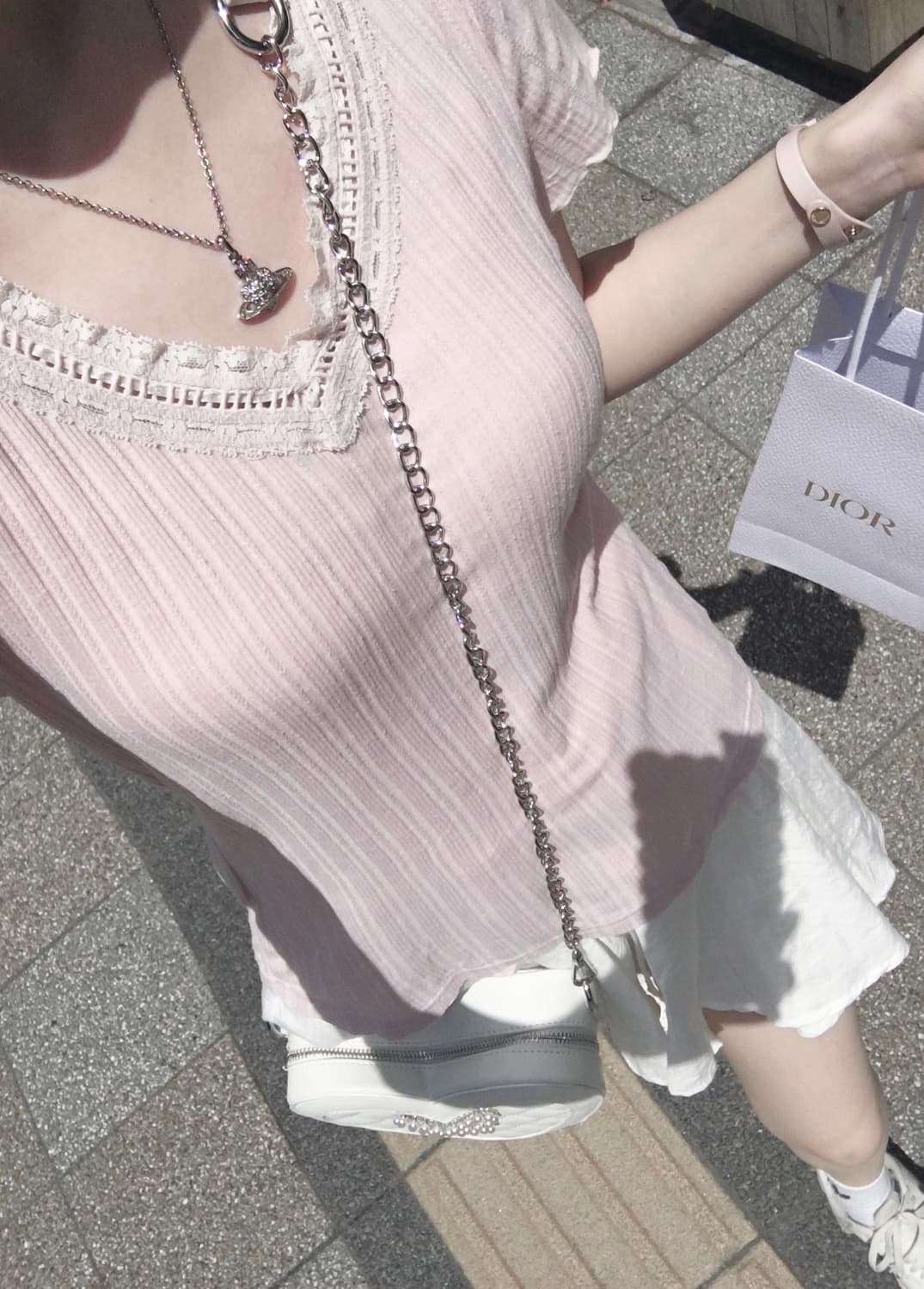 하치깔 일브 레이스 핑크 블라우스 상품이미지1