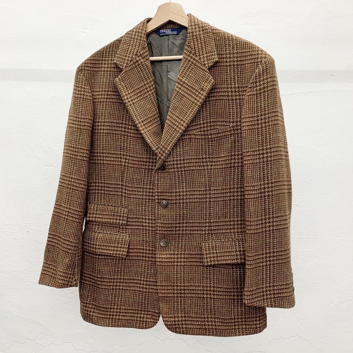 폴로 랄프로렌 하운즈투스 체크 울 싱글 3B 블레이져 상품이미지1