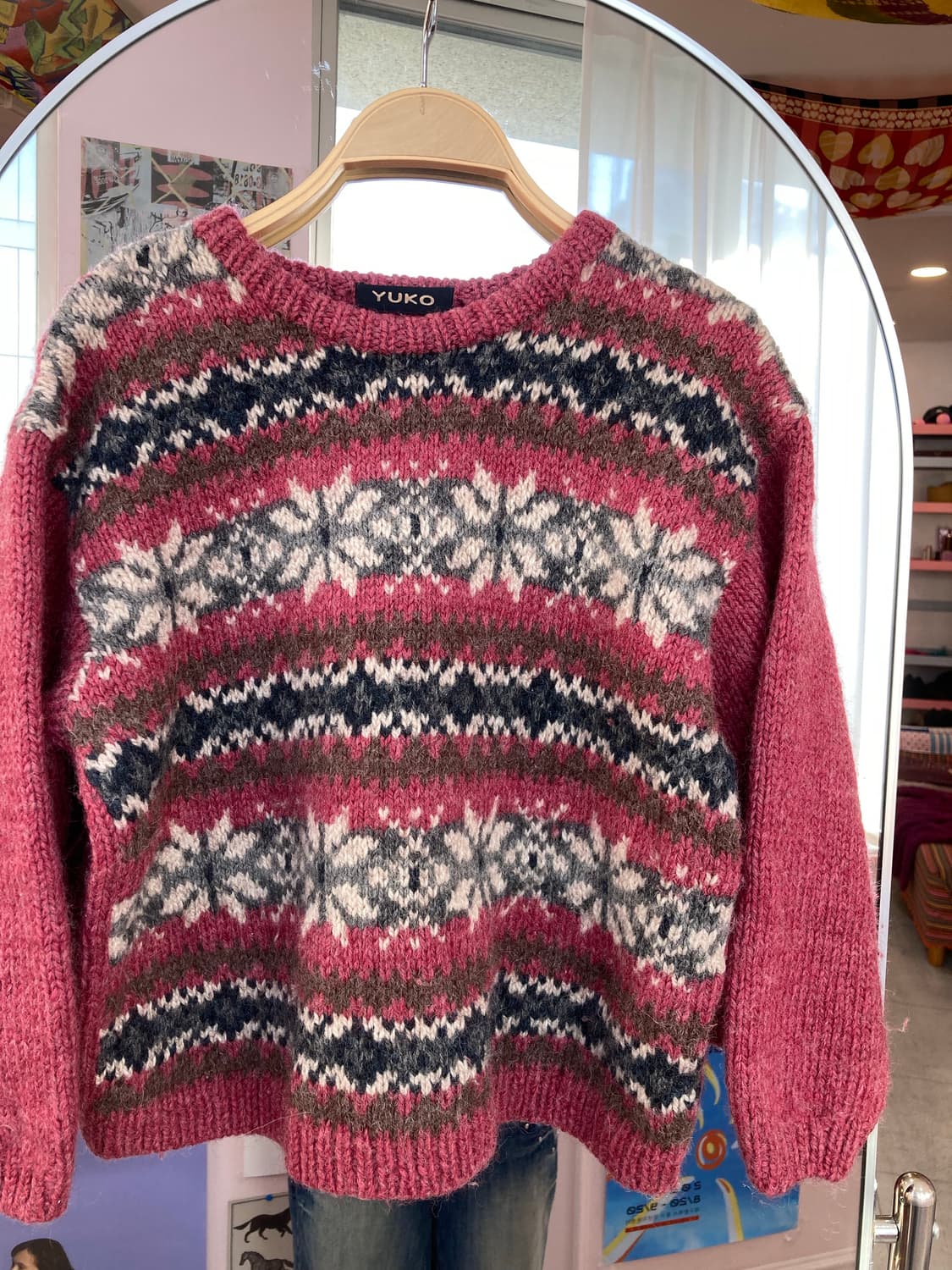 울 100% 노르딕 패턴 니트 상품이미지2