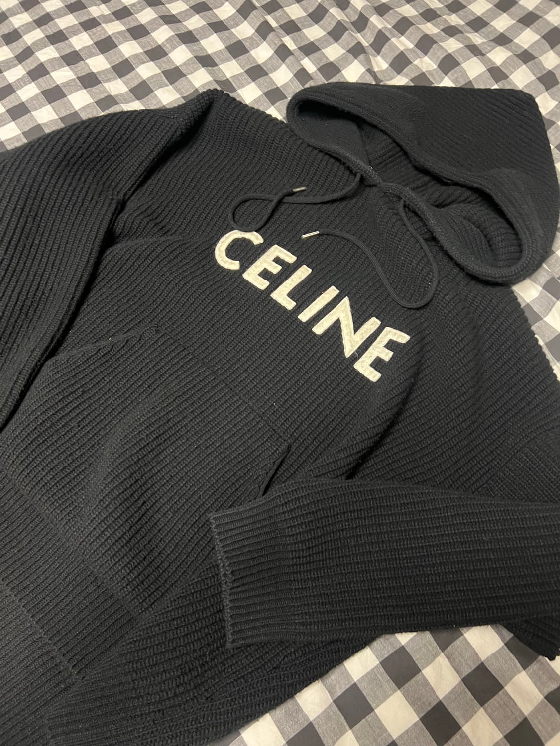 (정품) 셀린느 리브드 울 후드 스웨터 xs(100-105) 상품이미지6