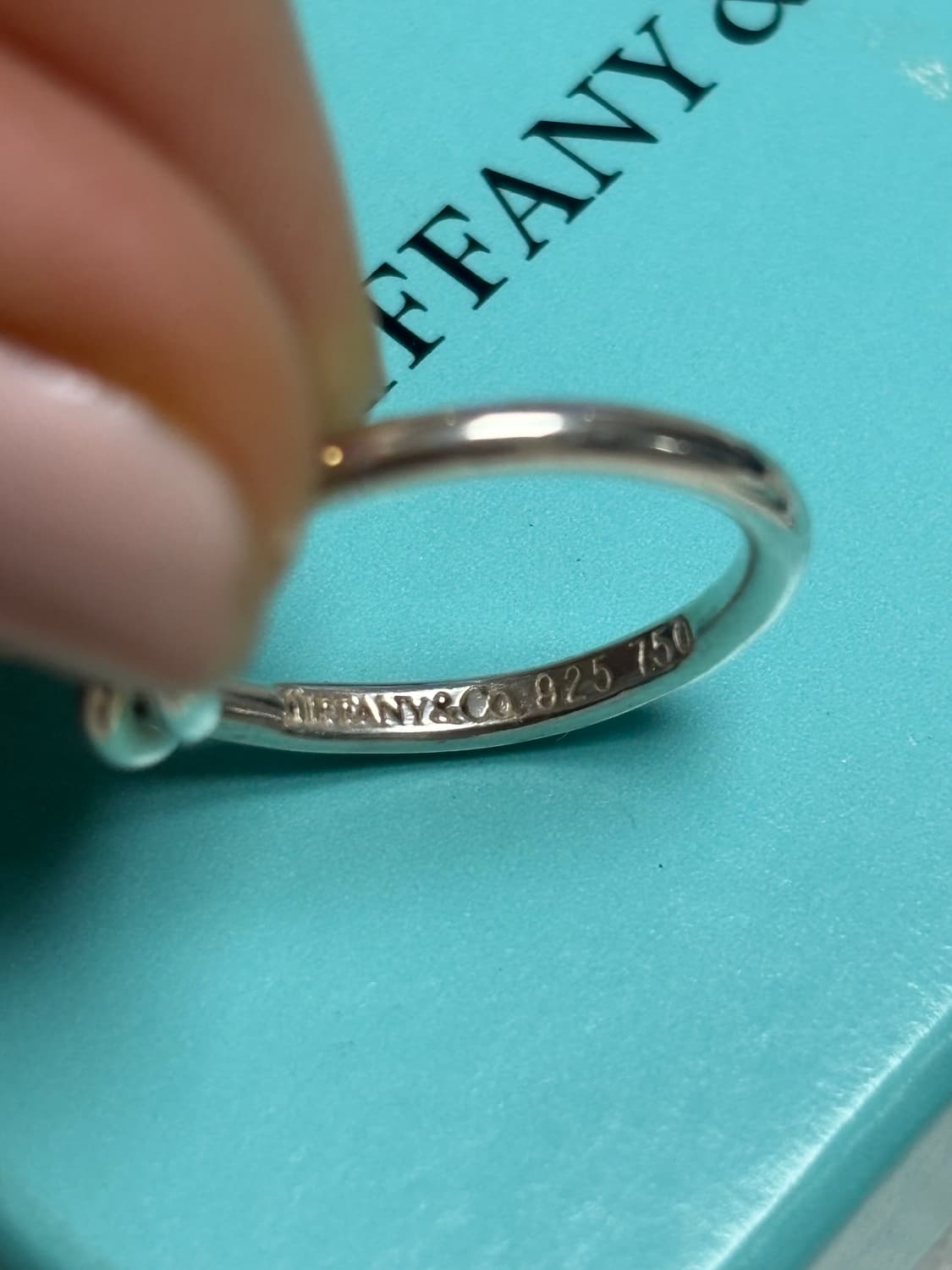 티파니앤코 러브노트 반지 실버 골드 상품이미지2