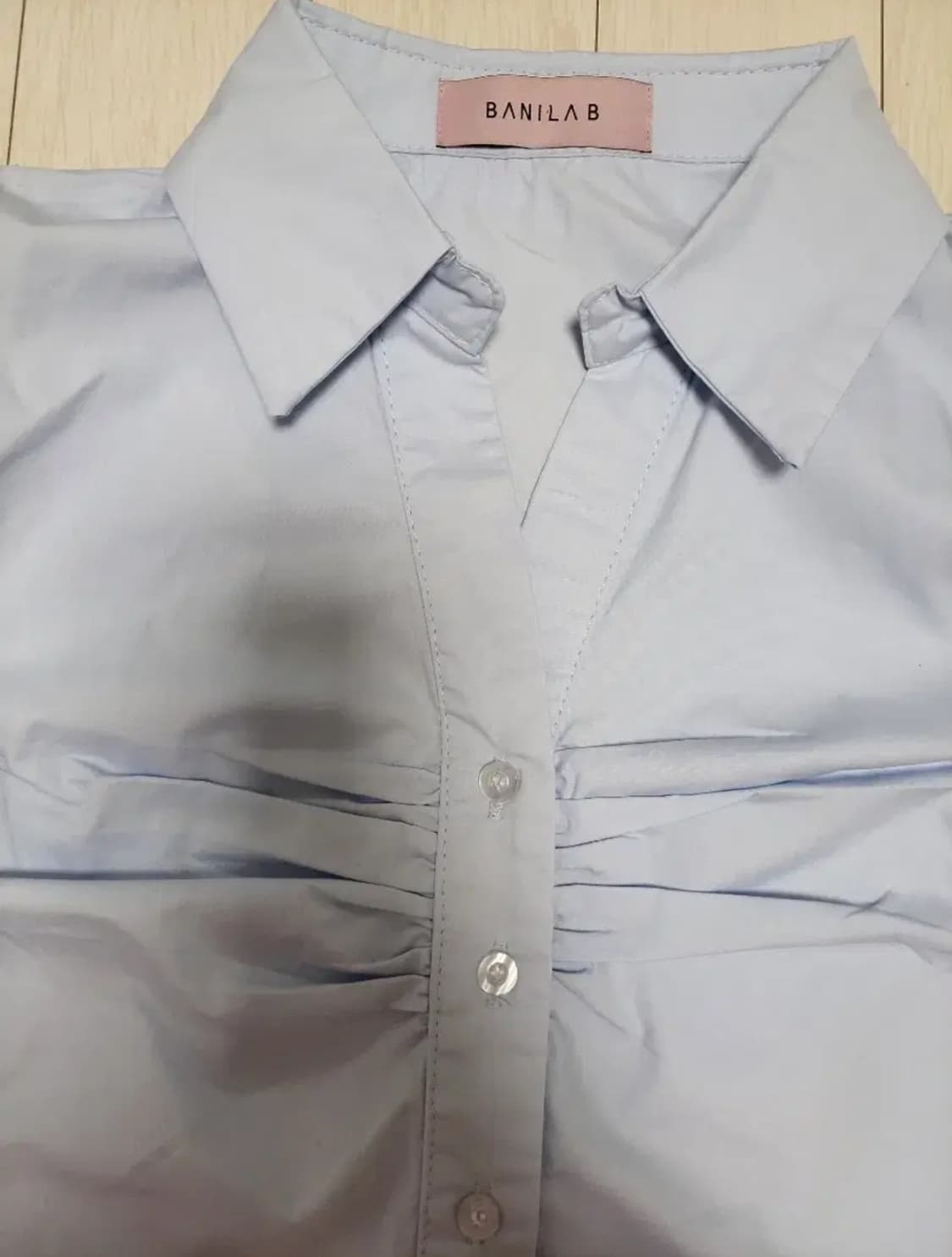 급처새상품!바닐라비 어깨벌룬셔링셔츠 남방  블라우스 레니본st리즈리사st 상품이미지2