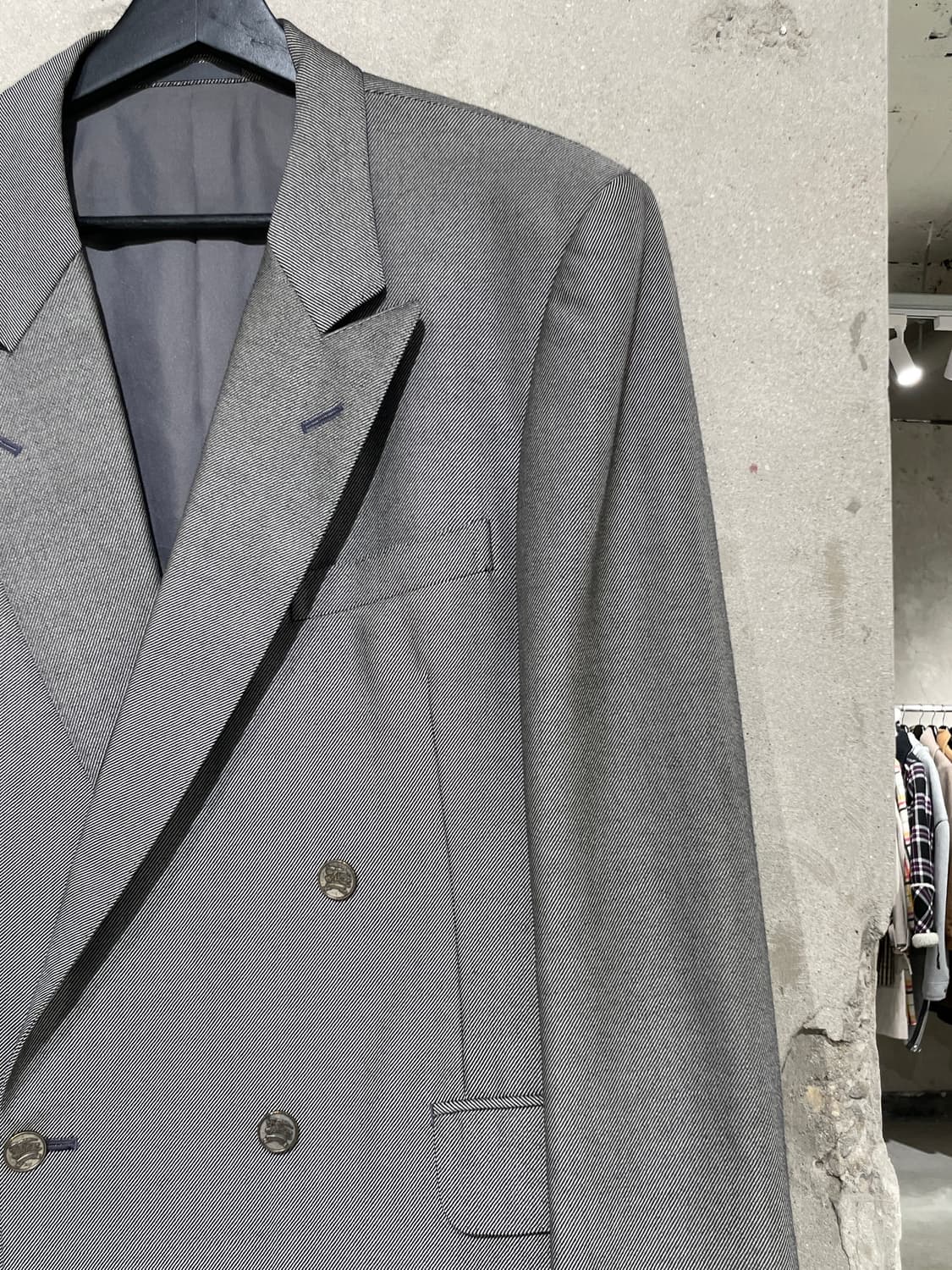 버버리 그레이 스트레치 1B 울 블레이저 상품이미지3