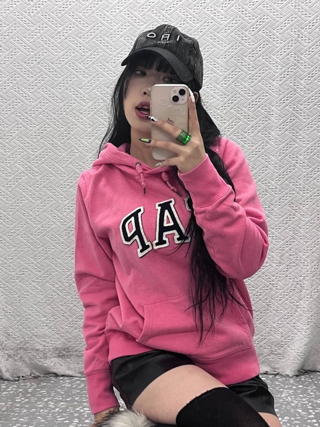 이로 캐주얼 스트릿 락시크 흑청 데님 볼캡 C08596 상품이미지1