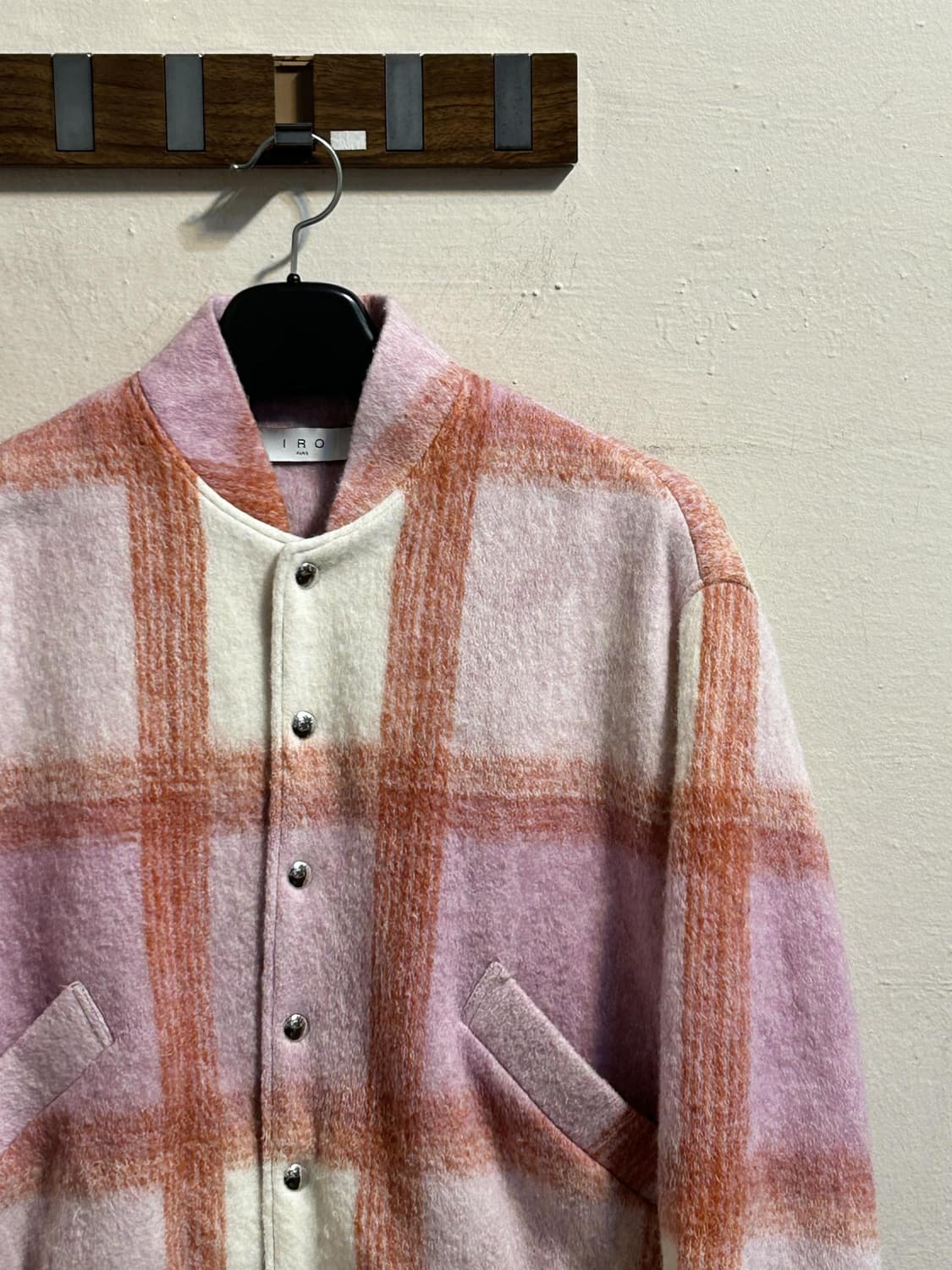 이로 파리 체크 울 블루종 자켓 상품이미지3