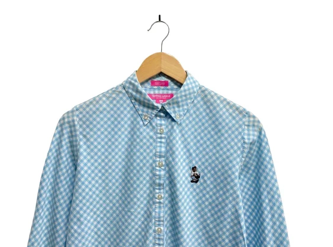 티니위니 블루 체크 남방 M 상품이미지2