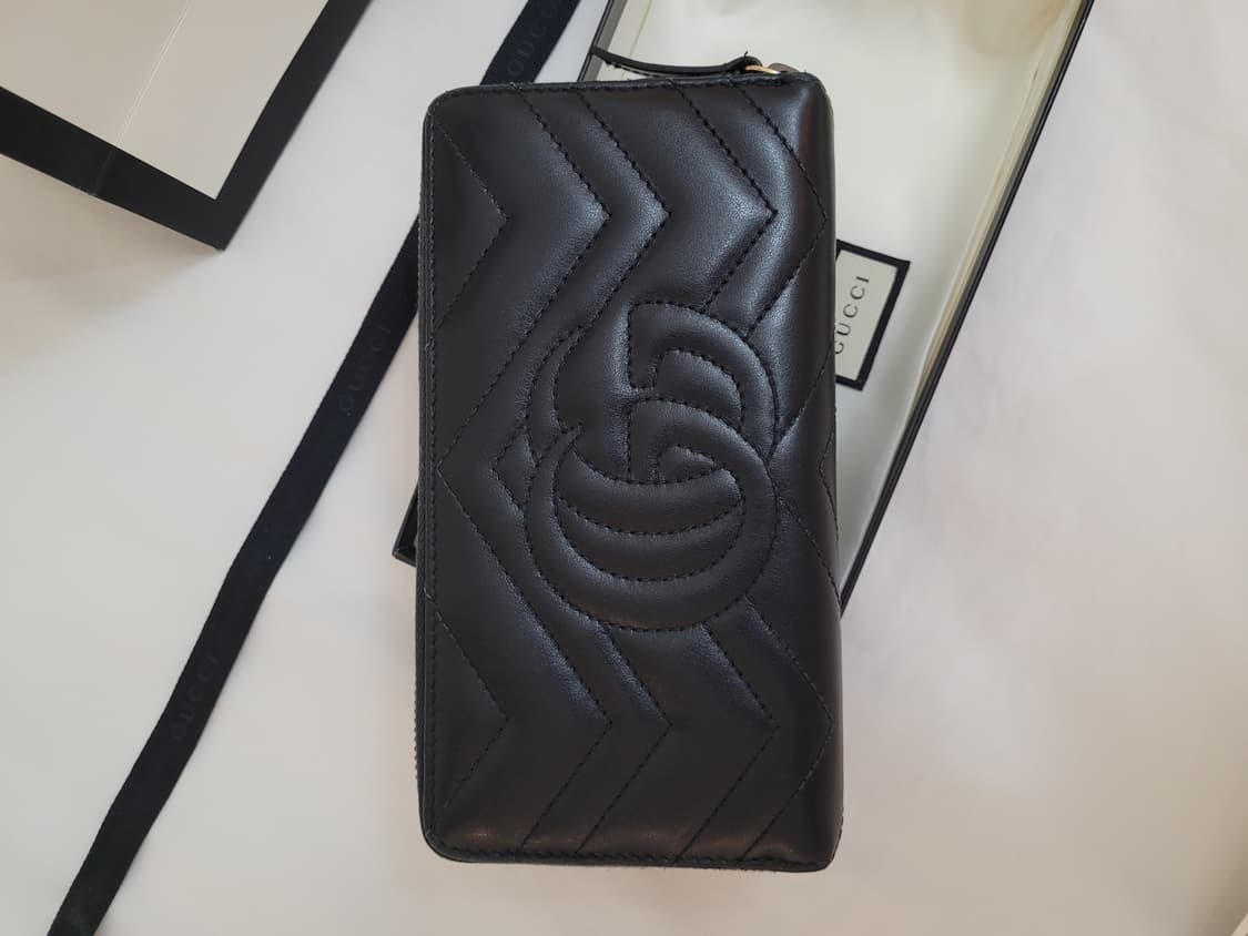 (새상품급) 구찌 GG 마몬트 마틀라세 지퍼 장지갑 상품이미지6