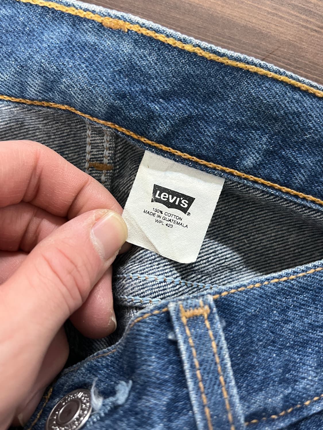 90s Levis리바이스 501 버튼플라이 오리지널 스트레이트 데님 팬츠 상품이미지5